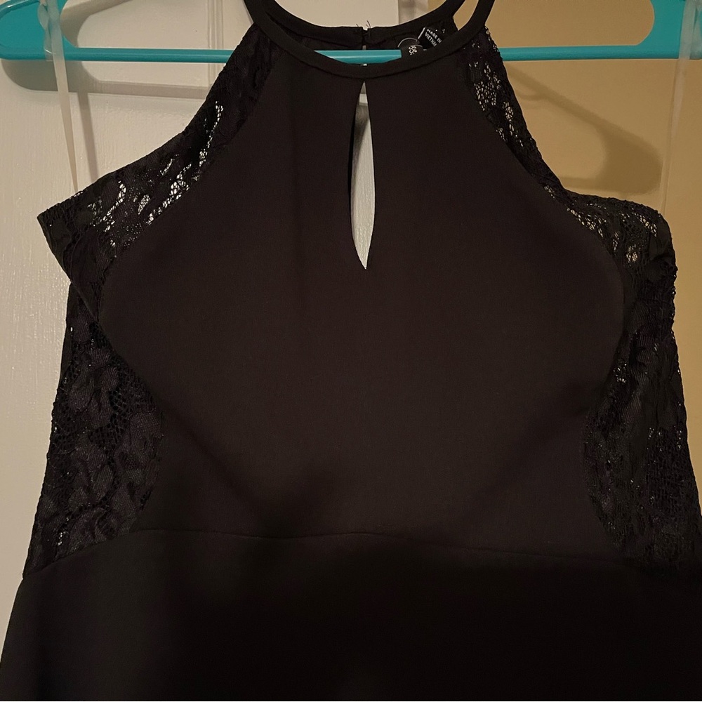 Black dress with keyhole